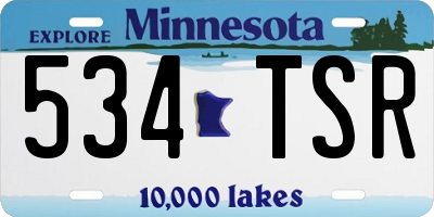 MN license plate 534TSR
