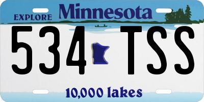 MN license plate 534TSS