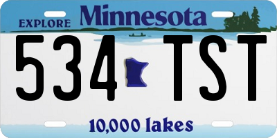 MN license plate 534TST