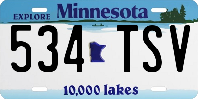 MN license plate 534TSV