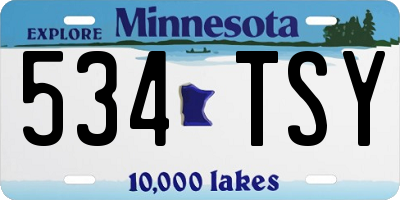 MN license plate 534TSY