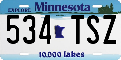 MN license plate 534TSZ