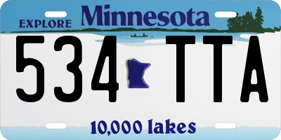 MN license plate 534TTA