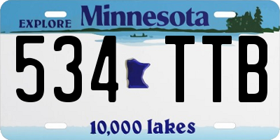 MN license plate 534TTB