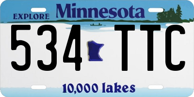 MN license plate 534TTC