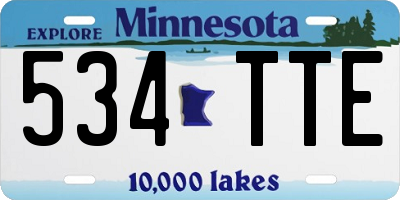 MN license plate 534TTE