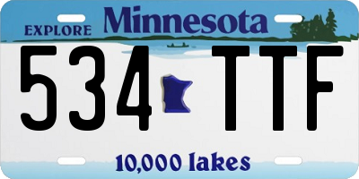 MN license plate 534TTF