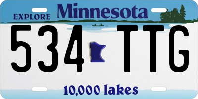 MN license plate 534TTG
