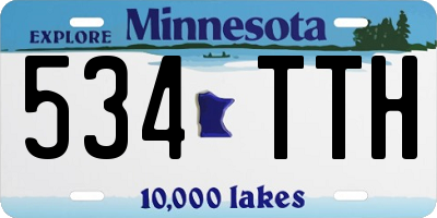 MN license plate 534TTH