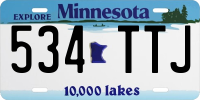 MN license plate 534TTJ