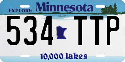MN license plate 534TTP