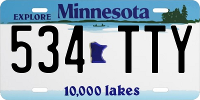 MN license plate 534TTY