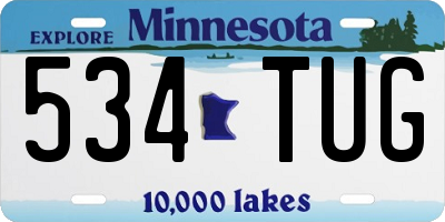MN license plate 534TUG