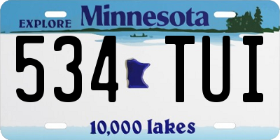 MN license plate 534TUI