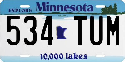 MN license plate 534TUM