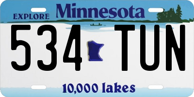 MN license plate 534TUN