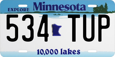 MN license plate 534TUP