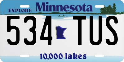 MN license plate 534TUS