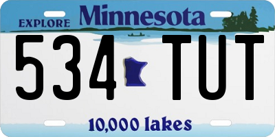 MN license plate 534TUT