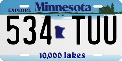 MN license plate 534TUU