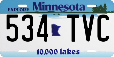 MN license plate 534TVC