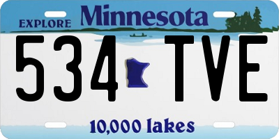 MN license plate 534TVE