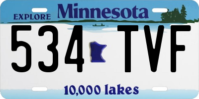 MN license plate 534TVF