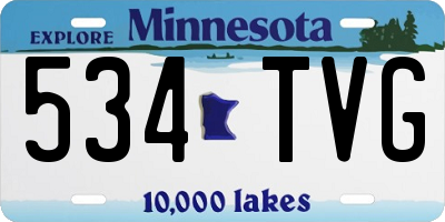 MN license plate 534TVG