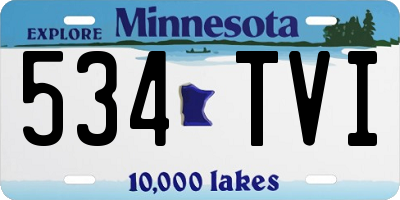 MN license plate 534TVI