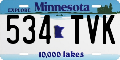 MN license plate 534TVK