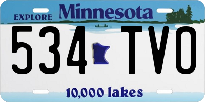 MN license plate 534TVO