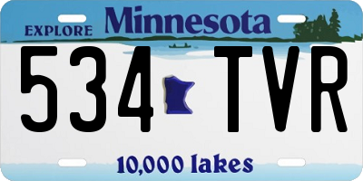 MN license plate 534TVR