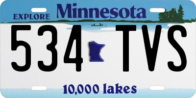 MN license plate 534TVS