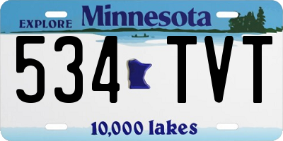 MN license plate 534TVT