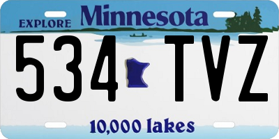 MN license plate 534TVZ