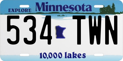 MN license plate 534TWN