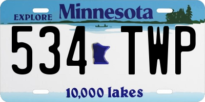 MN license plate 534TWP