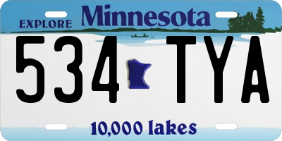 MN license plate 534TYA