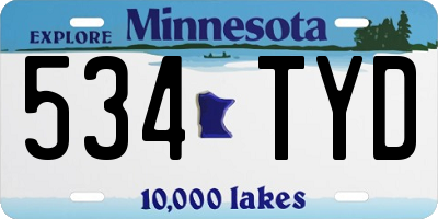MN license plate 534TYD