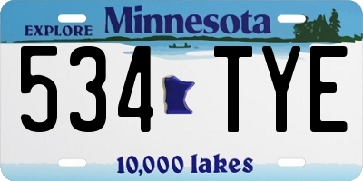 MN license plate 534TYE