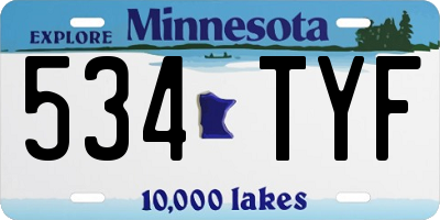 MN license plate 534TYF