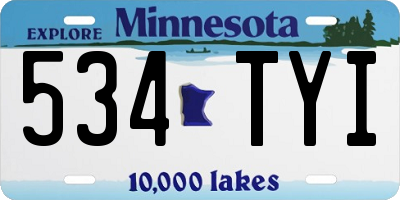 MN license plate 534TYI