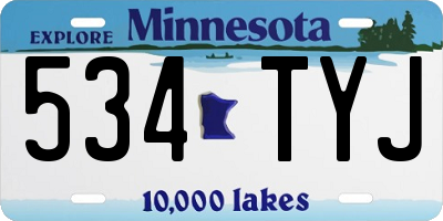 MN license plate 534TYJ