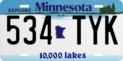 MN license plate 534TYK