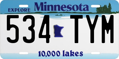 MN license plate 534TYM