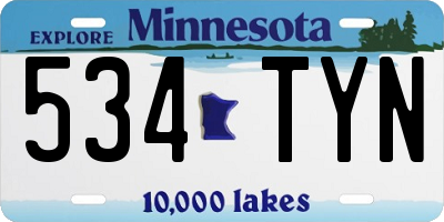 MN license plate 534TYN