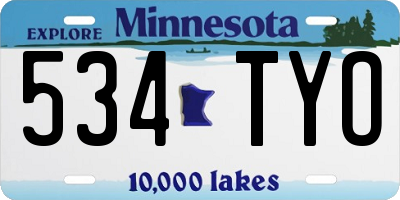 MN license plate 534TYO