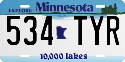 MN license plate 534TYR
