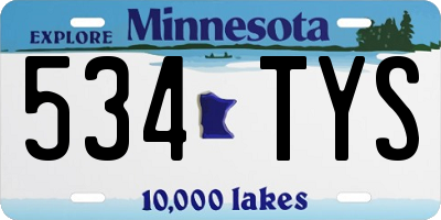 MN license plate 534TYS