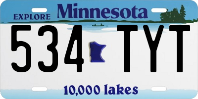 MN license plate 534TYT